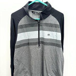 Men's Travis Mathew 1/2 Zip Pullover Sweatshirt with Stripes Size XXL